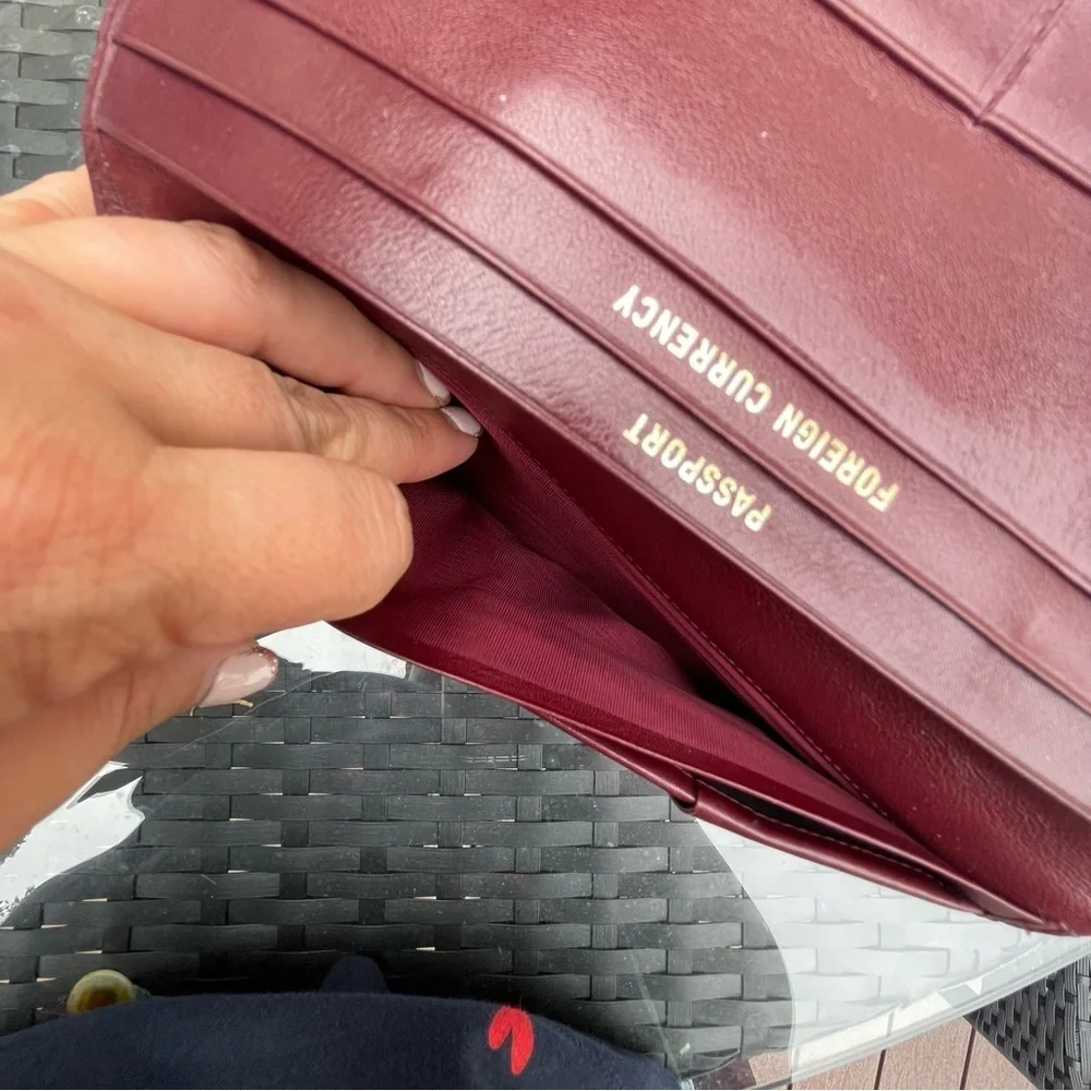 SOLD ALLEN Edmonds Genuine Leather travel passport holder wallet checks tickets - Picture 13 of 15